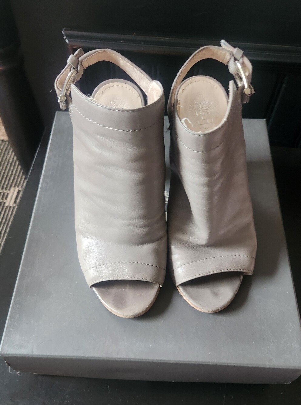 Vince Camuto Vamelia Open-Toe Slingback Booties